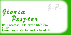 gloria pasztor business card